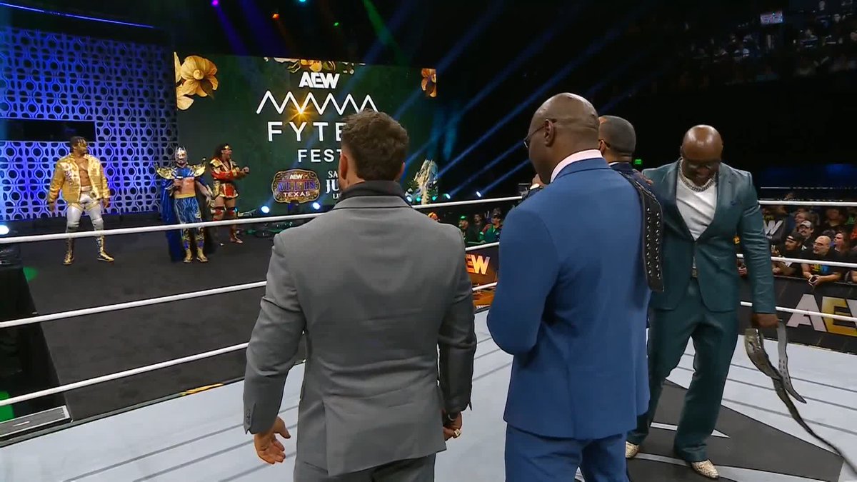 The Hurt Syndicate wanted the best. Komandercr_luchador, Speedball Mike Bailey + Kevin Knight ケビン・ナイト have answered the call! Watch #AEWFyterFest LIVE on TBS & MAX