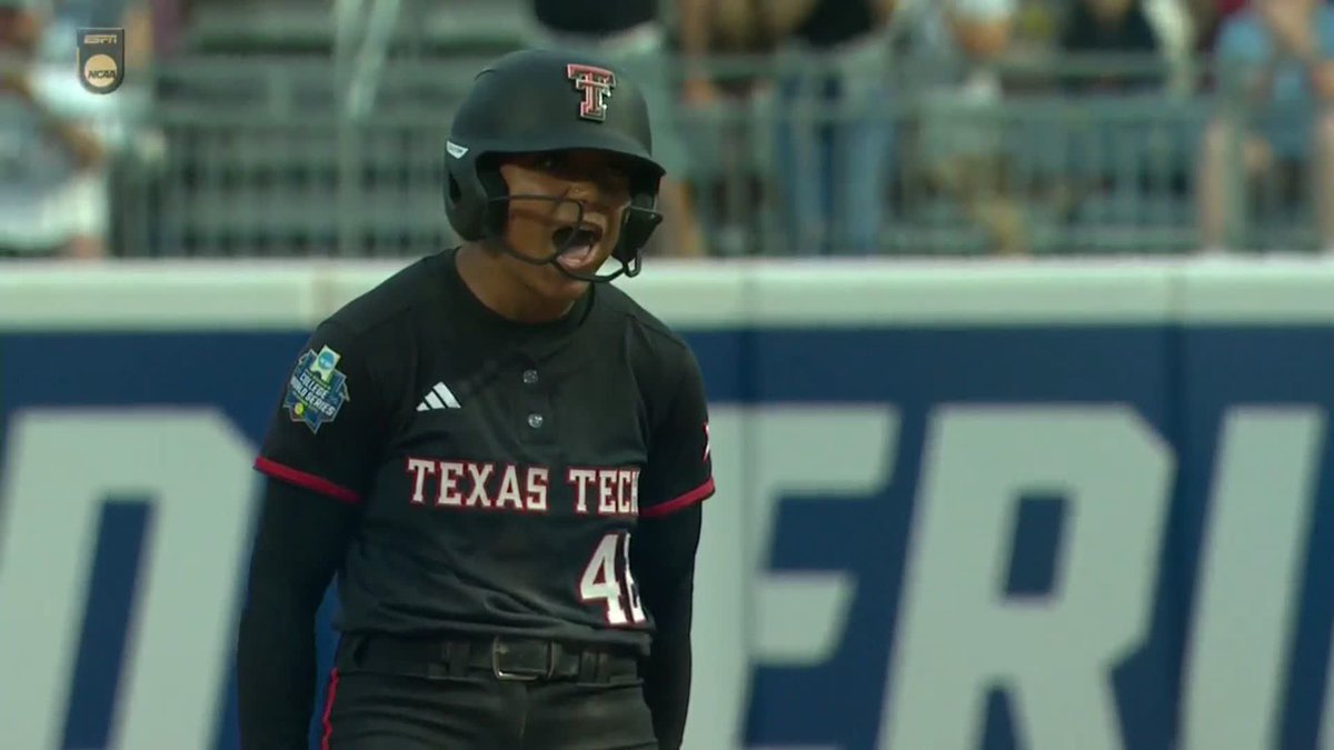 Red Raiders strike first‼️ #WCWS x 🎥 ESPN / Texas Softball