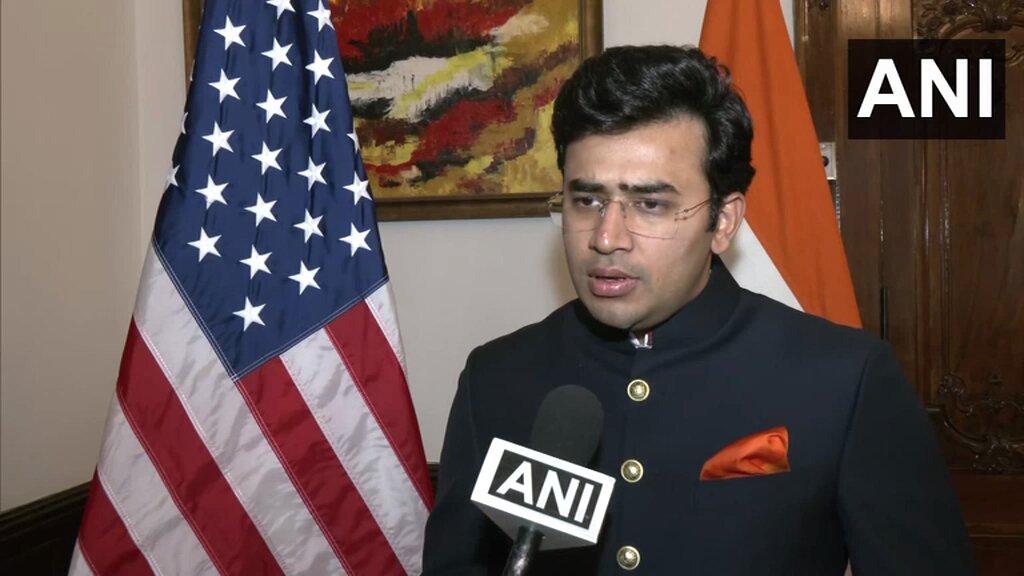 #WATCH | Washington, DC | On the Bengaluru stampede, BJP MP from Bengaluru South, Tejasvi Surya says, "... The stampede was completely avoidable. It was state-orchestrated... Yesterday, the CM put out a tweet giving out an open invitation to everyone, knowing fully well, the frenzy of the crowd of fans. He gives this open invitation without making adequate security, safety, and crowd management arrangements... You cannot blame RCB, Virat Kohli, or even the fans. If there is anyone responsible, it is the CM and the DCM who wanted to hog undeserving limelight and made this an entire family function of the Congress leaders... Lives that have been lost cannot be brought back. Now, the state government must own up and monetarily compensate the families of those who lost their lives. Some young breadwinners have died in this stampede... The state government must take care of all the expenses of the injured. The government must also compensate generously to all the families who have suffered losses... No other team enjoys the kind of loyalty and fanfare as the RCB. Bengalurians treat RCB as their own family. We have been there with you in good and bad times, now it's time for RCB to stand up with their fans in times of distress..."