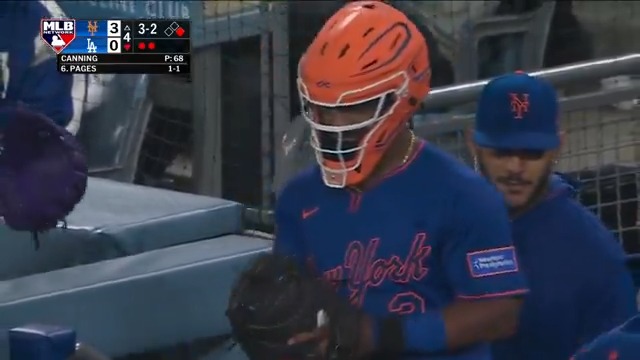 The New York Mets dugout is safe with Luisangel Acuña 🤣🤣 #MLBNShowcase