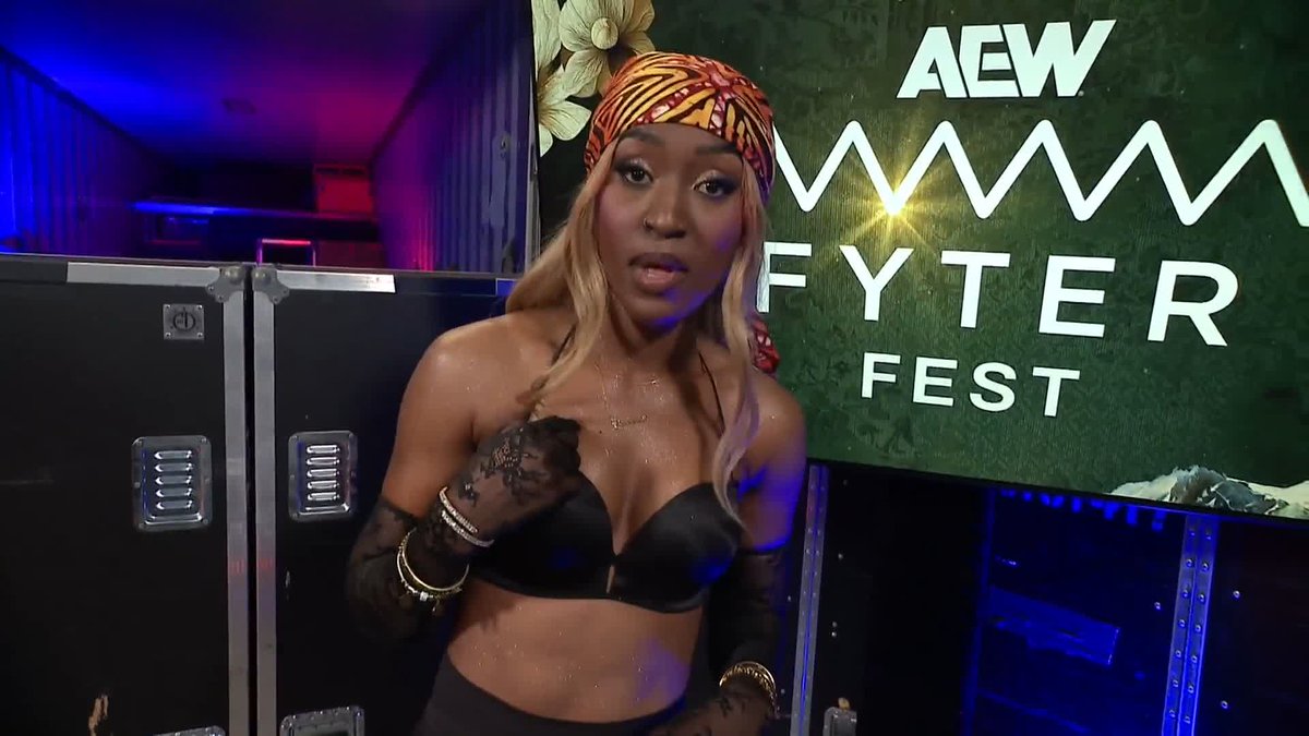 After coming to the aid of Lady Frost, Queen Aminata (Queen Aminata クィーンアミナタ) is ready for a fight, calling out Thekla テクラ for #AEWSummerBlockbuster NEXT WEEK! Watch #AEWFyterFest LIVE on TBS & MAX