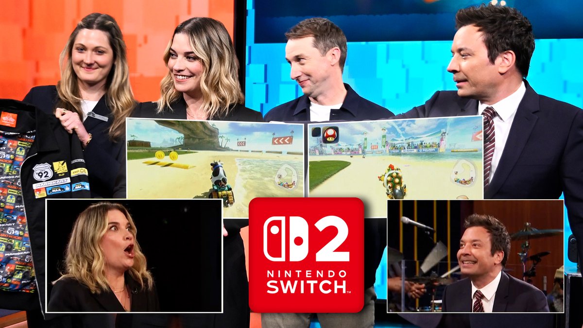 Annie Murphy and Jimmy go head-to-head in Mario Kart World on Nintendo of America’s new #NintendoSwitch2! #FallonTonight