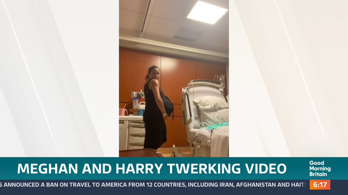 A video of the Duke and Duchess of Sussex twerking has gone viral after being released by Meghan, to celebrate the 4th birthday of their daughter Lilibet. It shows the couple dancing in hospital, while they were waiting for her to be born. Polly Bartlett reports.