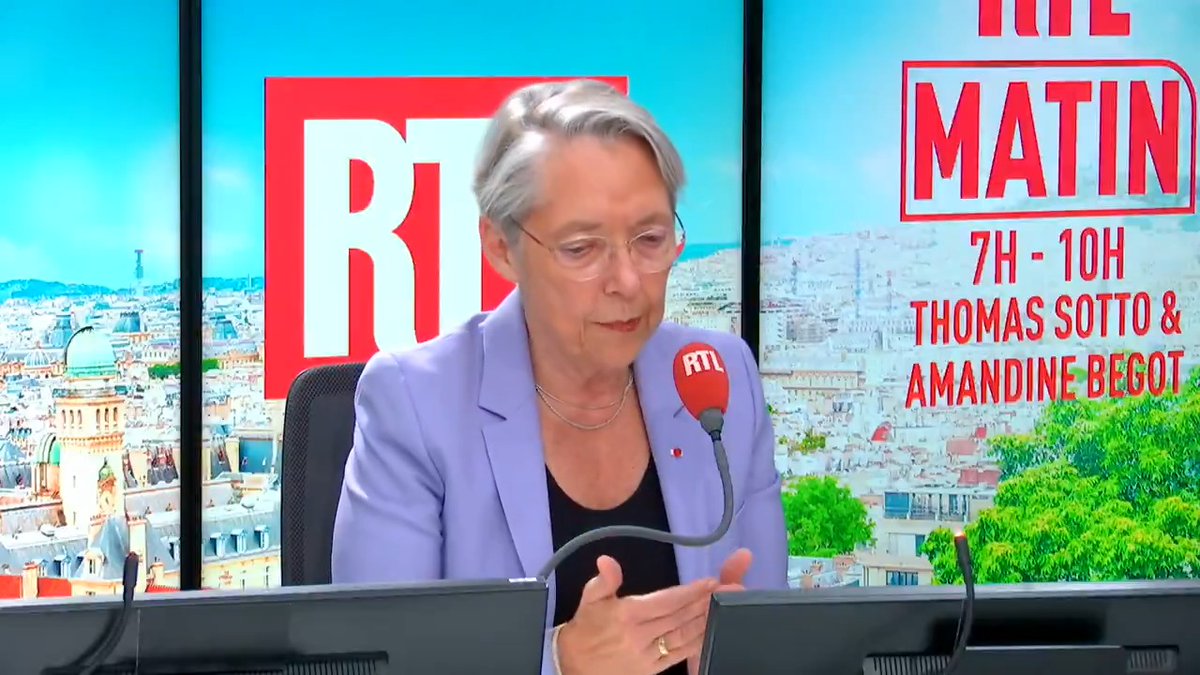 Enseignante suspendue pour une minute de silence pour Gaza : "Elle est sortie du principe de neutralité qui s'applique à nos enseignants" Élisabeth BORNE dans #RTLMatin avec Thomas Sotto