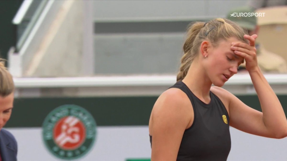 COUP DE BOULE Elle a pris 2min pour s'en remettre 🤣😭 Roland Garros 2024