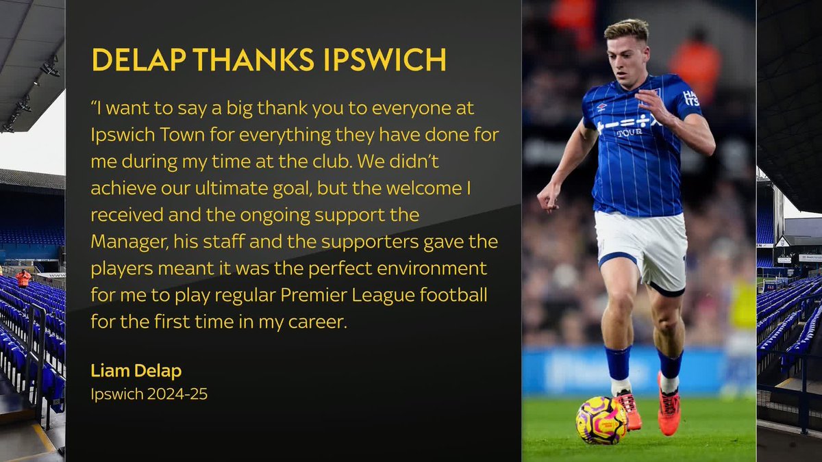 🗣️ "Thank you for everything" Liam Delap has penned a farewell message to Ipswich Town after signing for Chelsea 📝