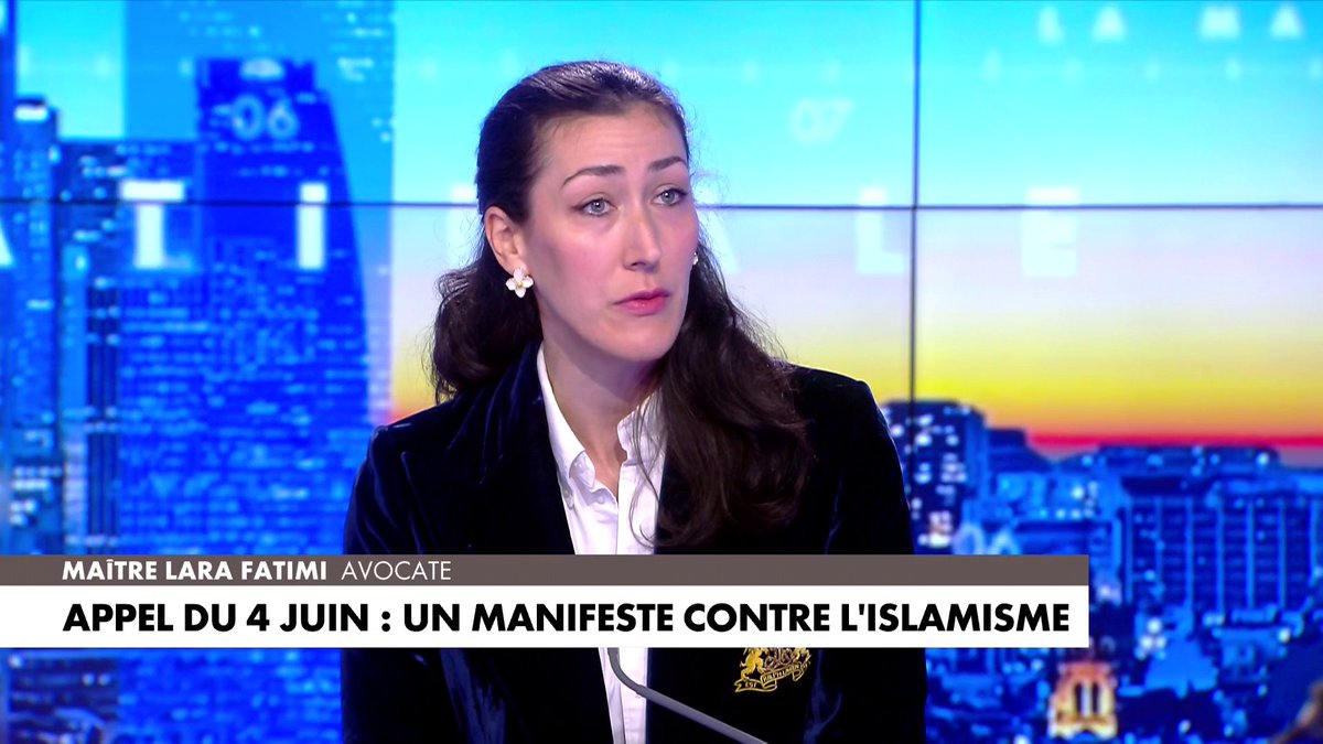 À l'origine de l'appel du 4 juin contre l'islamisme, maître Lara Fatimi revient en détail sur le contenu de son manifeste et sur la loi de 2004 sur le port de signes religieux : «La loi n'est pas allée assez loin, nous avons manqué de courage à l'époque», dans #LaMatinale