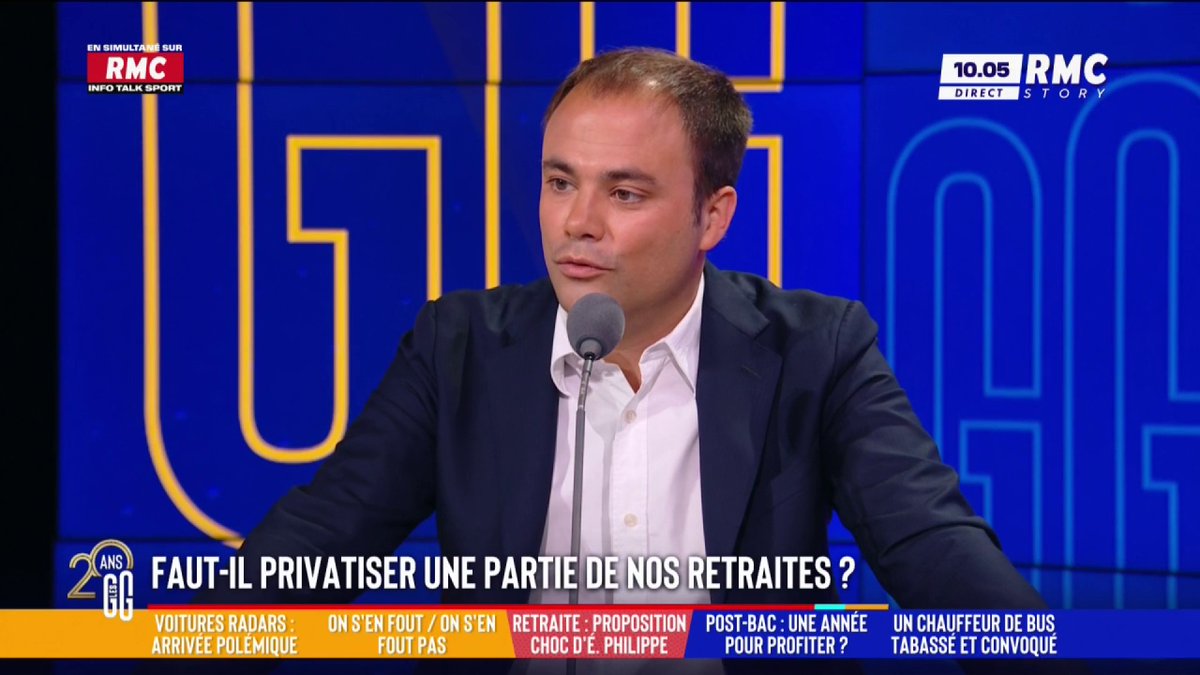 💶 Faut-il privatiser une partie de nos retraites ? 🗣️ Charles Consigny : "On va devoir le faire de toute façon... La priorité est de reculer l'âge de la retraite ! Je suis favorable à la retraite à 70 ans ! La retraite à 62/64 ans est une hérésie totale..." #GGRMC