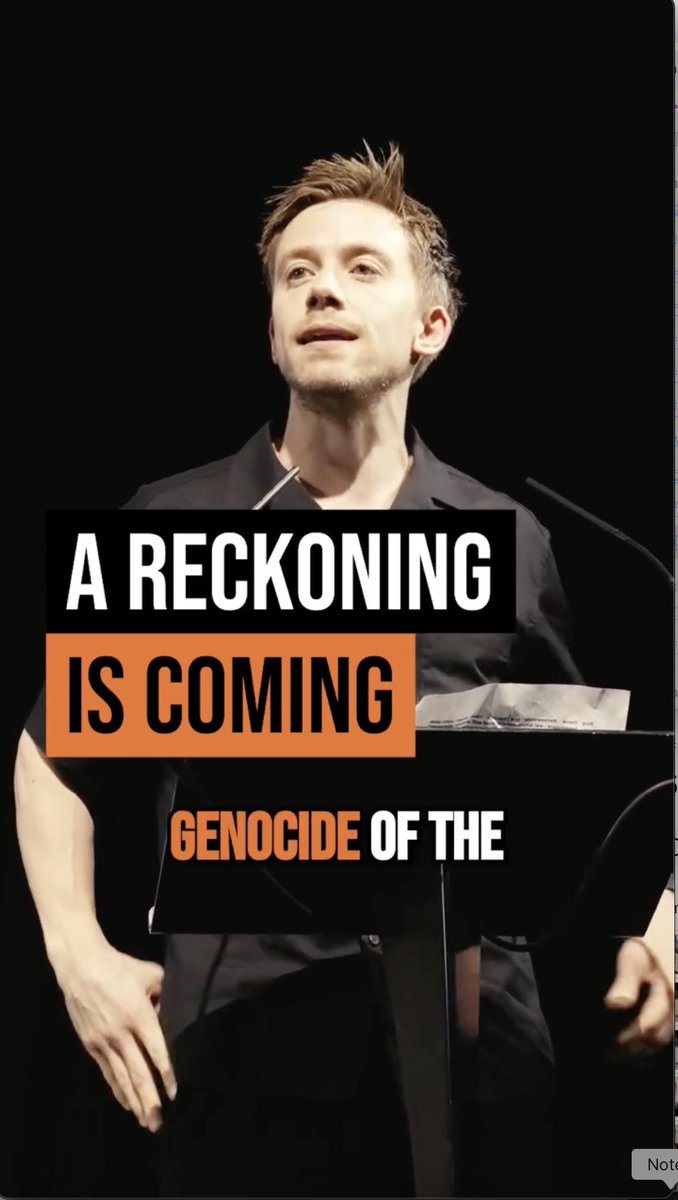 My message to British journalists who are complicit in Israel's genocide in Gaza: You will pay for what you did. I was honoured to receive the People's Choice Award at the #AmnestyMediaAwards 2025. It is dedicated to the people of Palestine.