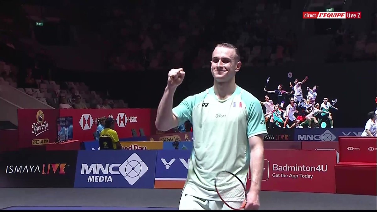 Alex Lanier en mode diesel ! Le Français est monté en puissance dans ce match et se qualifie pour les quarts de finale #lequipeBADMINTON