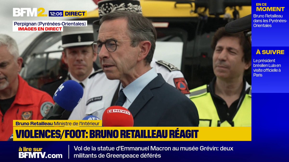 Bruno Retailleau veut "frapper les délinquants et les barbares au portefeuille" en réponse aux violences lors des célébrations du sacre du PSG #BFM2