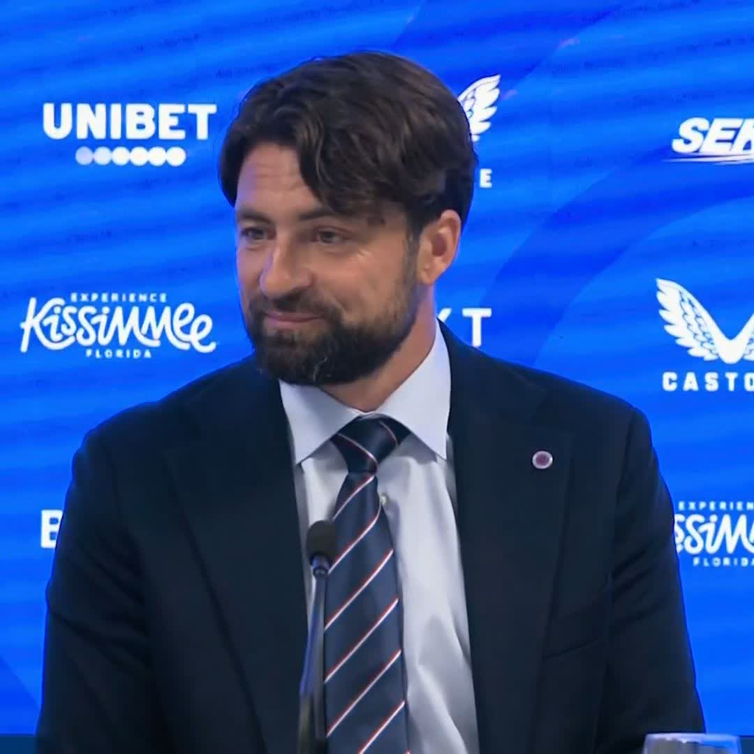 🔵 "I know the expectation here is to win. We want to do that & we want to do it in a way that's aligned with how we feel about the team & how we think Rangers fans want to feel about their team." Russell Martin's been speaking for the first time as Rangers' new head coach 🔽