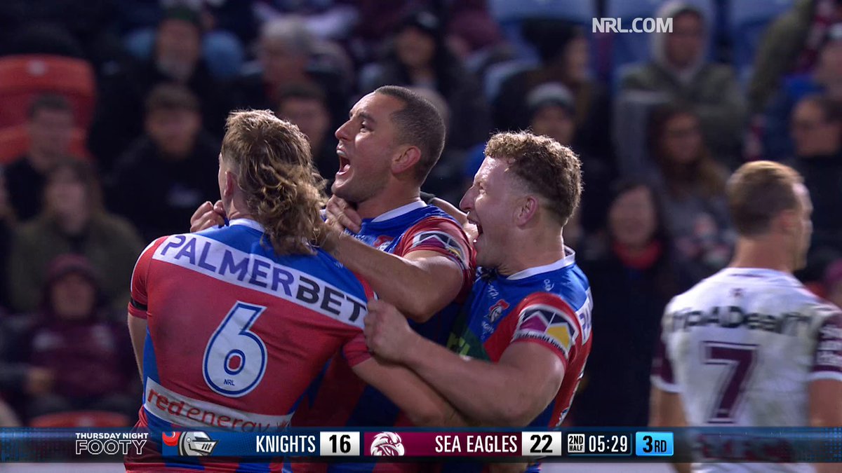 Watch all the highlights from Knights v Manly in Round 14 of the NRL Premiership.