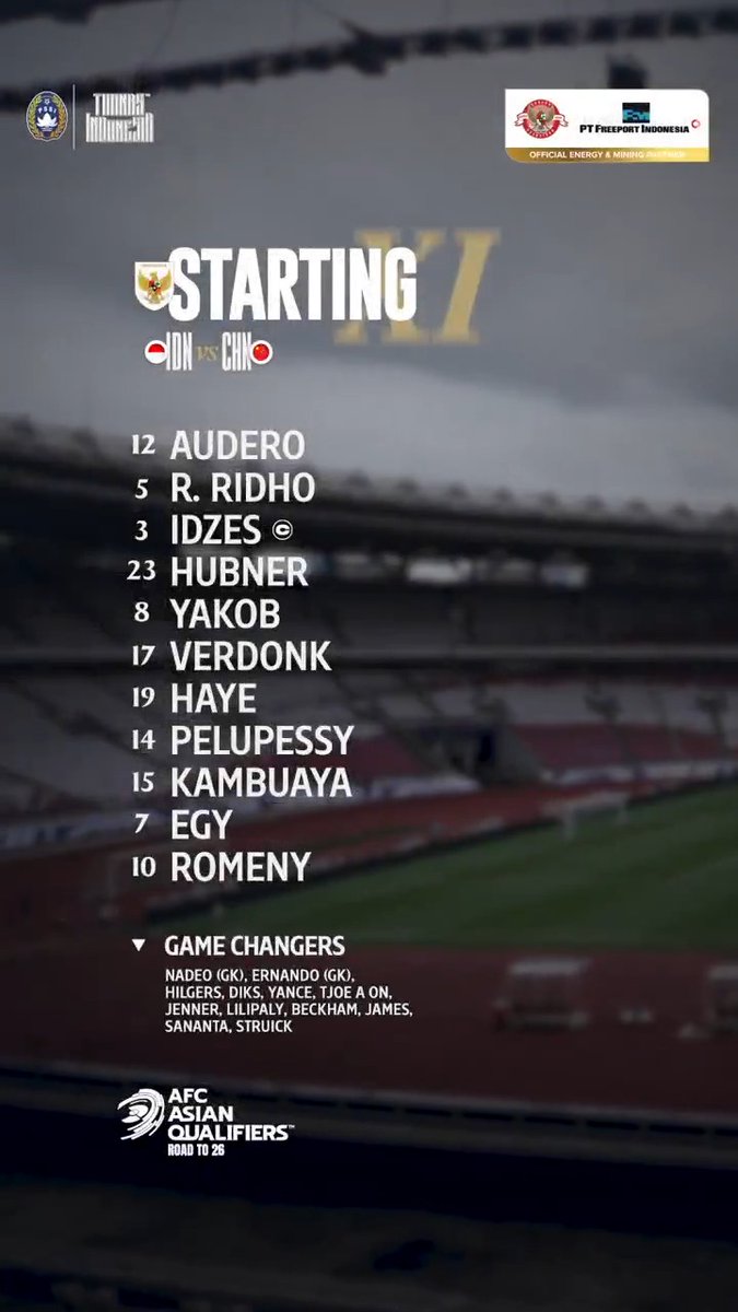 Our 𝐆𝐚𝐫𝐮𝐝𝐚 starting 1️⃣1️⃣ tonight! 🇮🇩 ‣ #TimnasDay ‣ #GarudaMendunia