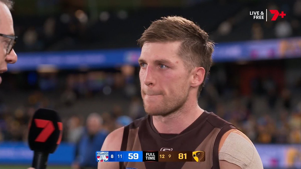 "Our most important win of the year." 🗣️ Dylan Moore post-game | #AFLDogsHawks