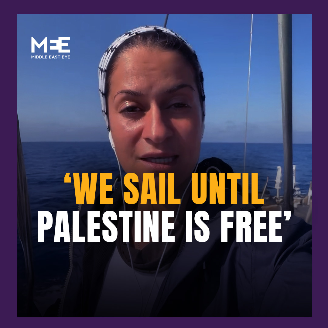 Yasemin Acar, a human rights activist from Germany onboard the Freedom Flotilla Coalition's ship, Madleen, en route to Gaza, said they’ve been subjected to “psychological warfare” by drones “manufactured in Israel and operated by Greek authorities”.