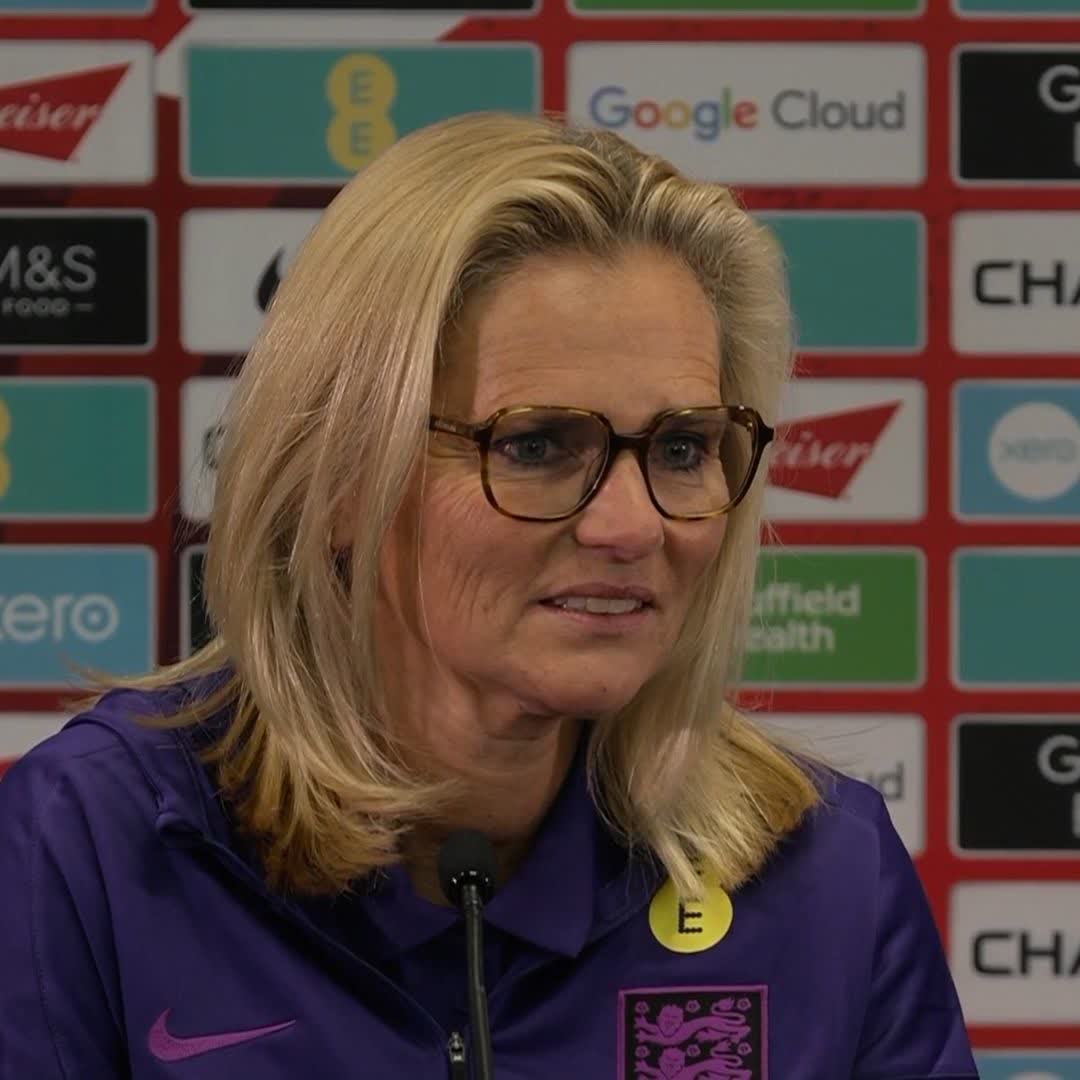 🗣️ "It's not nice when you don't feel well, physically and mentally" Sarina Wiegman says that she hopes Millie Bright feels better soon after Chelsea defender withdrew from selection for the Euros #SSNLionesses