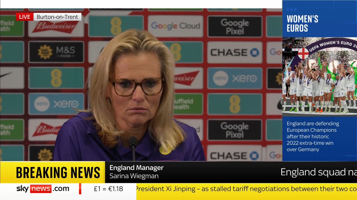 As the England women's Euro 2025 squad is announced, England manager Sarina Wiegman is questioned on Millie Bright's absence from the squad and Lauren James' inclusion in the line-up. 📺 Sky 501, Virgin 602, Freeview 233 and YouTube