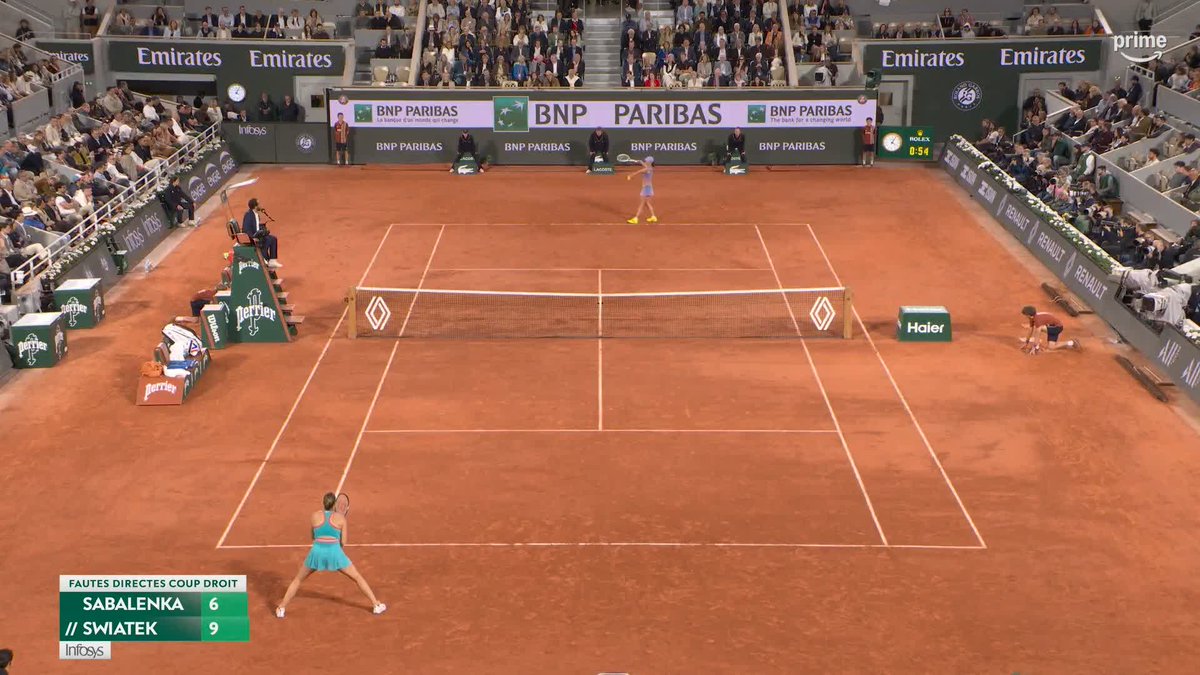 Le PASSING en bout de course d’Aryna Sabalenka. 🔥🐯 #RolandGarros