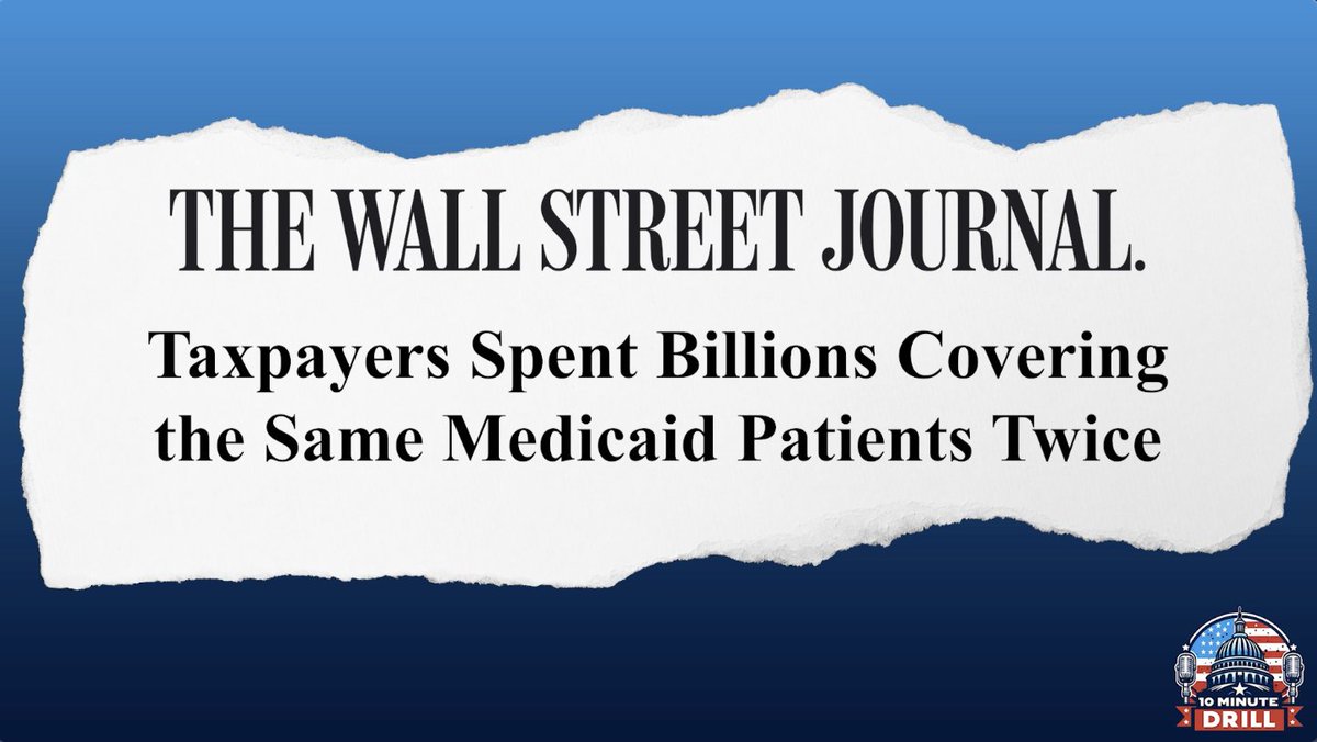 When you hear Dems and media fear-monger about "cuts to Medicaid," note that they're referring to ➡️ Removing ineligible people from the program ➡️ Removing illegal immigrants ➡️ Canceling duplicative enrollments in multiple states ➡️ BASIC oversight over work requirements