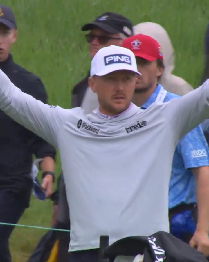 Feeling right at home 🇨🇦 Mackenzie Hughes with the early eagle hole-out RBC Canadian Open! 📺 PGA TOUR LIVE