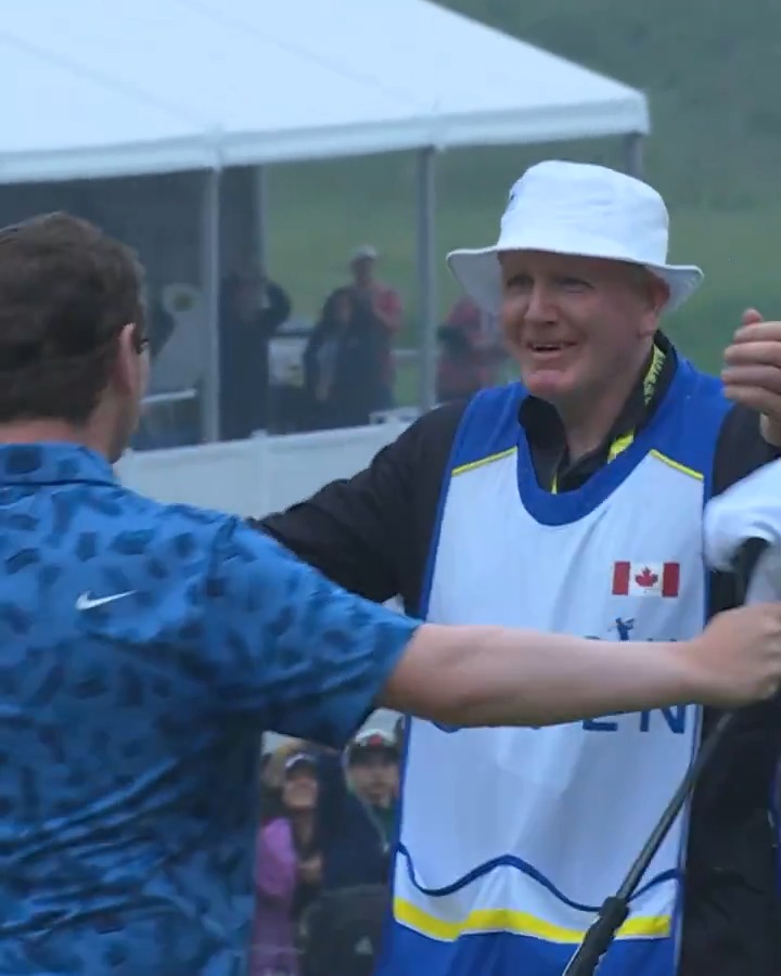 “It’s unbelievable. I’m a grass cutter, not a caddie.” All the emotions came out as Robert MacIntyre won for the first time on TOUR with his father, Dougie on the bag. #TOURVault