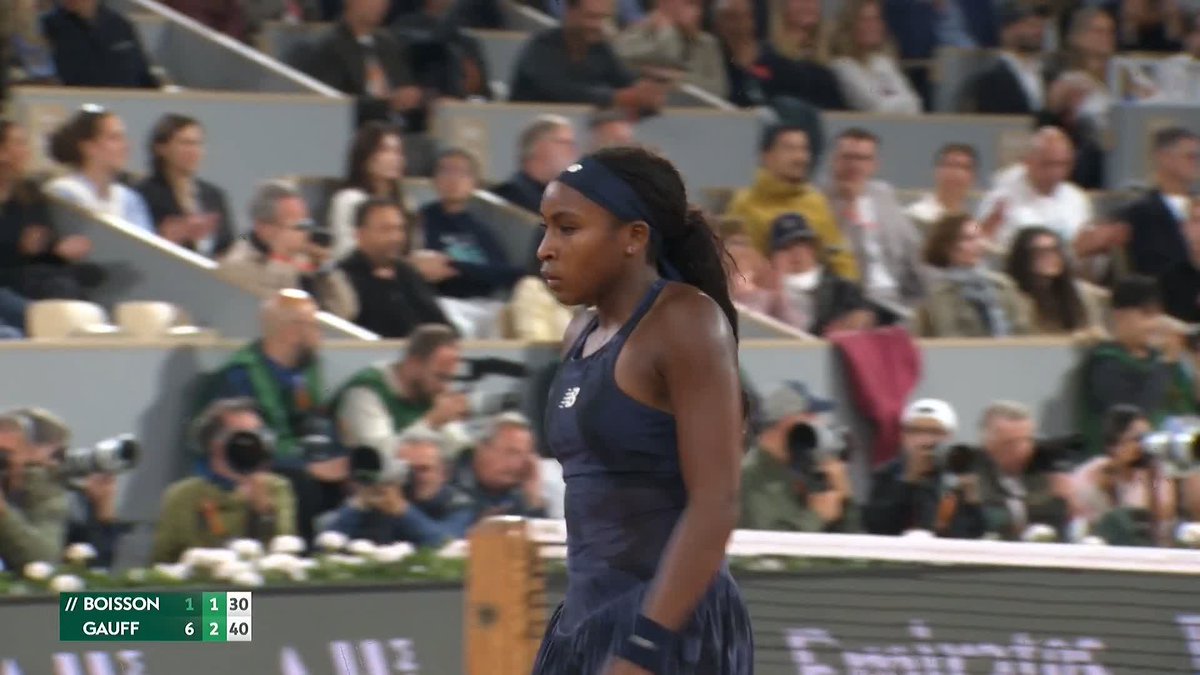 Coco doing everything perfectly right now 👊 #RolandGarros