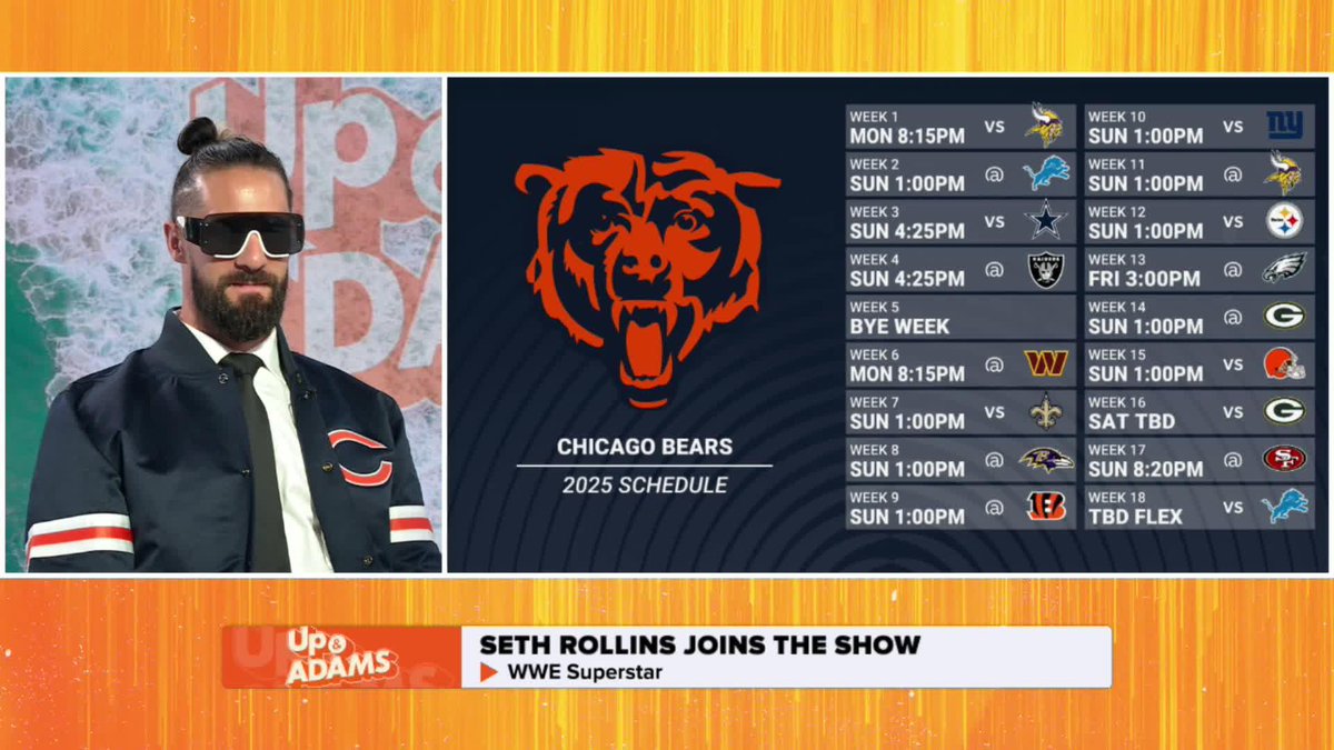 Caleb Williams will have a better year than Jayden Daniels, per Seth Rollins. Up & Adams Seth Rollins Chicago Bears