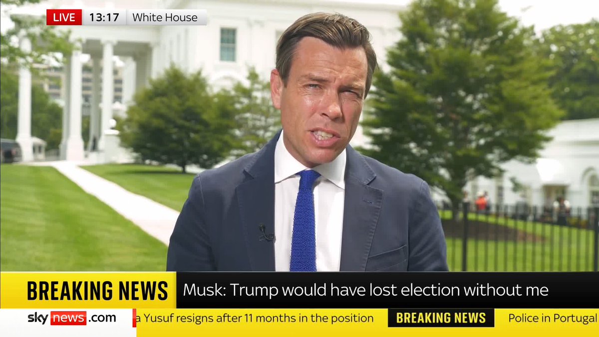 US President Donald Trump has said he is "disappointed" with Elon Musk after the billionaire publicly criticised his signature tax bill. Mark Stone reports from the White House ⬇️ Read more: 📺 Sky 501, Virgin 602, Freeview 233 and YouTube