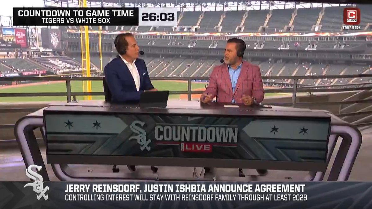 Justin Ishbia and Jerry Reinsdorf have reached an agreement establishing the framework for Ishbia to take over a controlling stake in the White Sox. Chuck Garfien and Ozzie Guillen discuss and react to the news on White Sox Countdown Live: