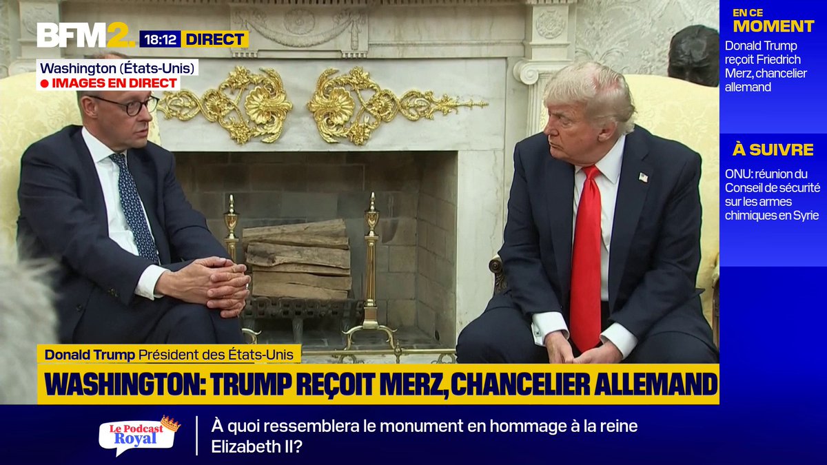 "Ce n'était pas un bon jour pour vous", déclare Donald Trump au chancelier allemand Friedrich Merz à propos du Débarquement