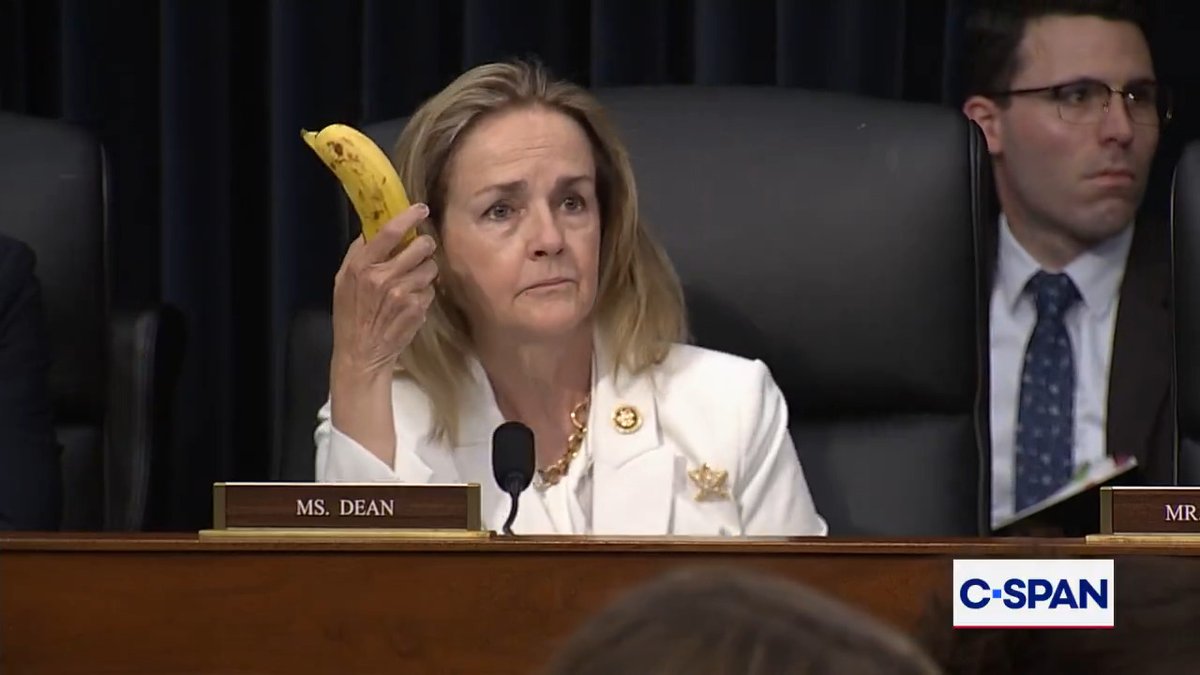 .Congresswoman Madeleine Dean: What's the tariff on bananas? Americans love bananas. Secretary Howard Lutnick: Generally 10%. Dean: Walmart has already increased the cost of bananas by 8%. Lutnick: If you build in America...there will be no tariff. Dean: We cannot build bananas in America.