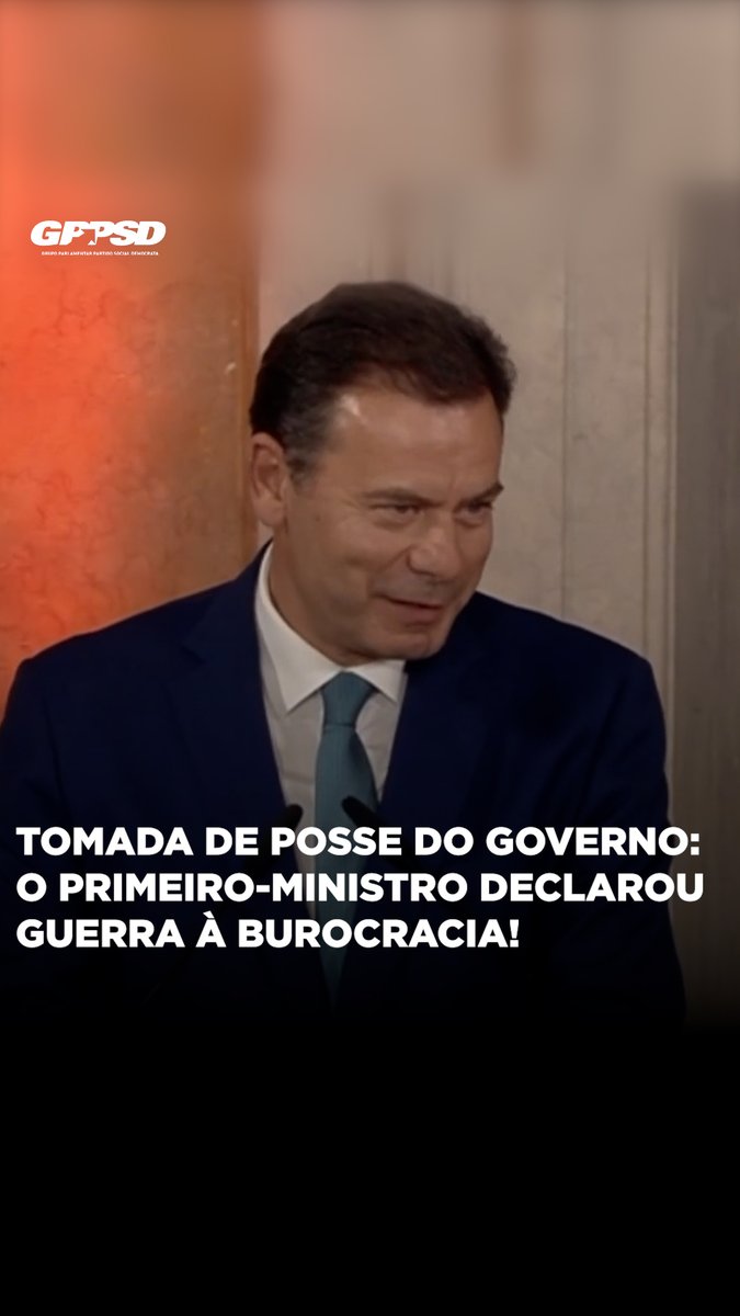 1️⃣7️⃣🏛️🫸🤯 Tomada de Posse do Governo: o Primeiro-Ministro declarou Guerra à Burocracia. #portugal #política #parlamento #psd #gppsd #XVIILegislatura