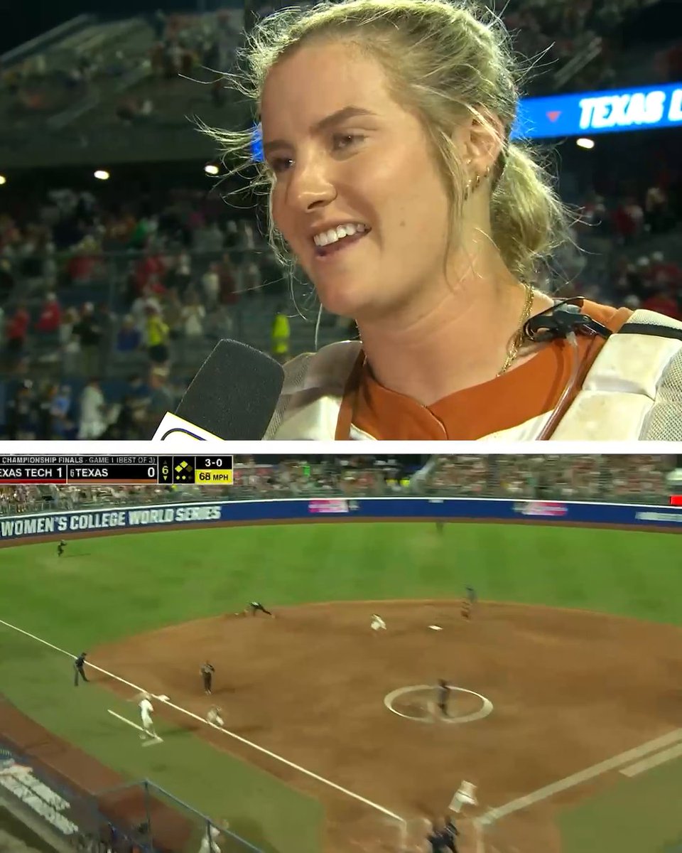 Bringing in the go-head run while the other team is trying to intentionally walk you 😮‍💨 Holly Rowe Will Reese Atwood and Texas win the program's first WCWS championship tonight? 📺 WCWS Game 2: 8 PM ET on ESPN/ESPN+