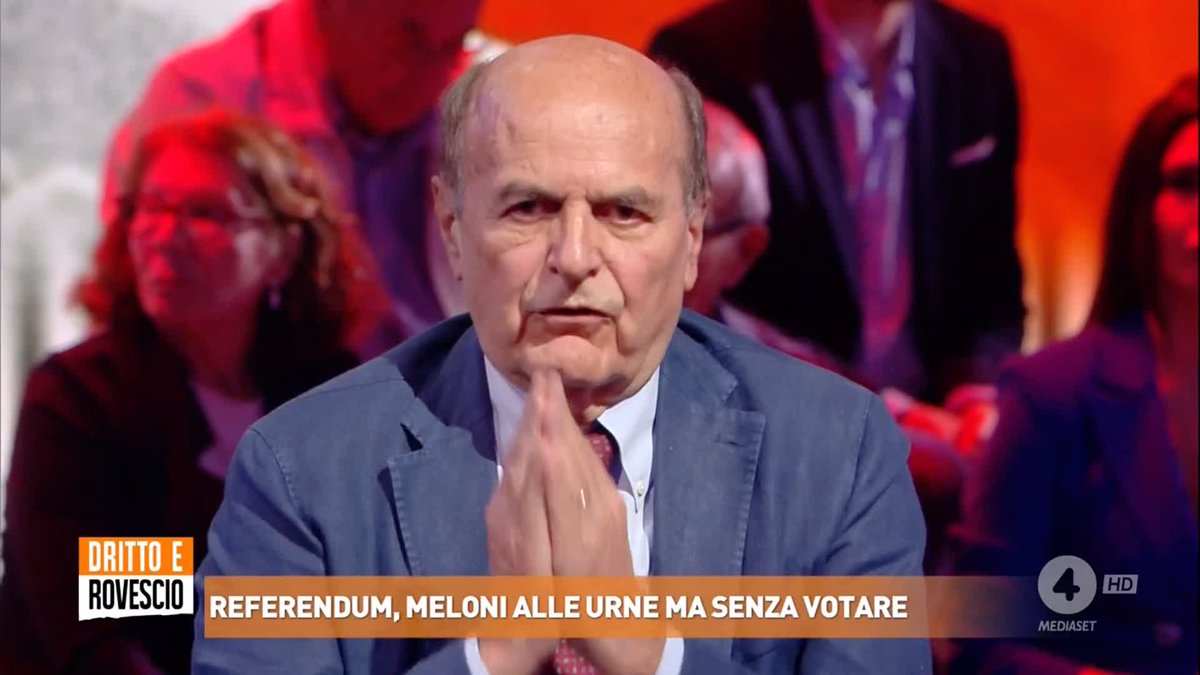 Pier Luigi Bersani sulla cittadinanza agli immigrati e il referendum. Ora a #drittoerovescio su Rete 4 e in streaming su Mediaset Infinity