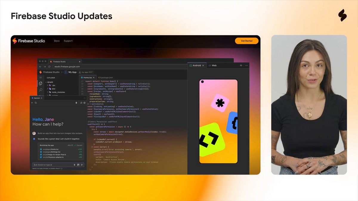 All the updates from Firebase at #GoogleIO in one video! Watch and learn 👇 Chapters: 0:00 - Firebase Studio updates 1:18 - More ways to deploy App Hosting 2:38 - Meet Firebase AI Logic 4:54 - Firebase MCP Server 5:29 - Data Connect updates