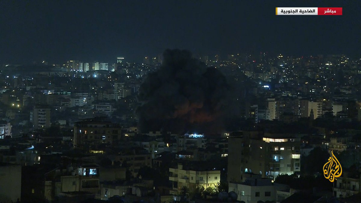 صور تظهر غارة إسرائيلية سادسة على الضاحية الجنوبية لـ #بيروت.. التفاصيل مع مراسلة #الجزيرة كارمن جوخدار #الأخبار #حرب_غزة