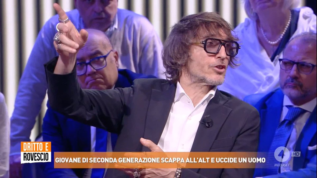 "Inseguire e bloccare chi è in fuga è il dovere delle forze dell'ordine!" Giuseppe Cruciani a #drittoerovescio