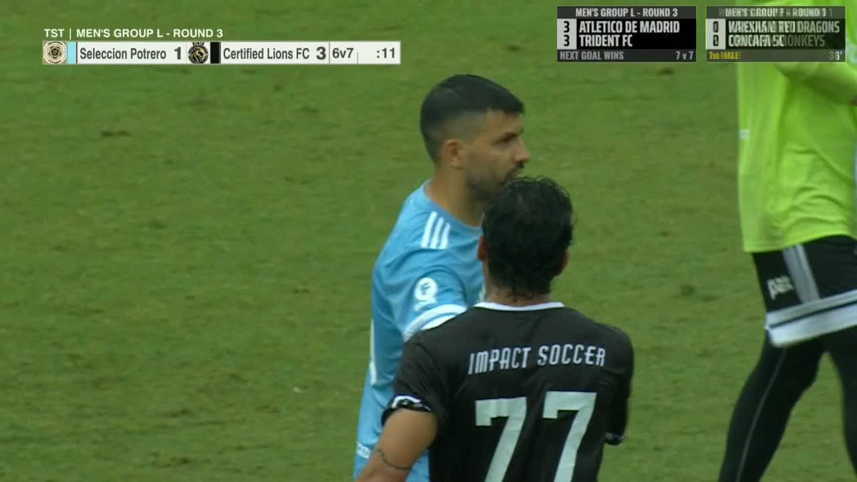 ¿Se enojó el Kun? 🤣 Con el partido liquidado en Estados Unidos, Agüero terminó el partido ¡con un gol en contra! 📺 #TST, por #DisneyPlus Premium