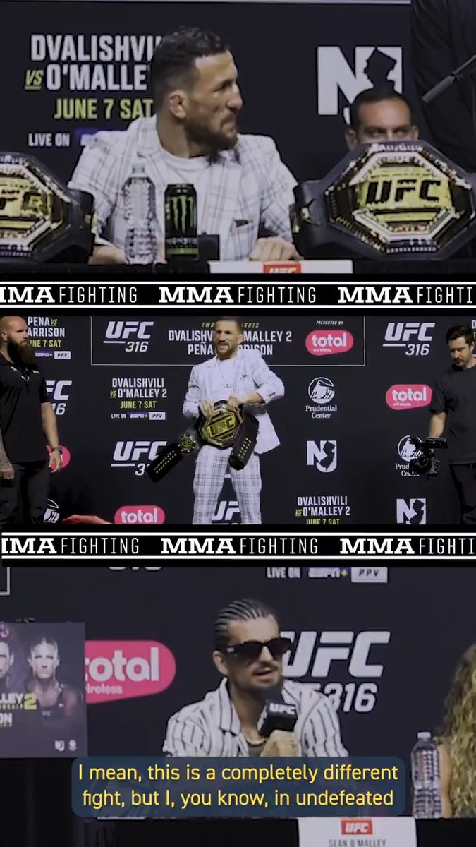 Merab Dvalishvili: "I'm going to break him and after we can be friends, no problem." Sean O'Malley: "Undefeated in rematches and we're going to keep it that way."