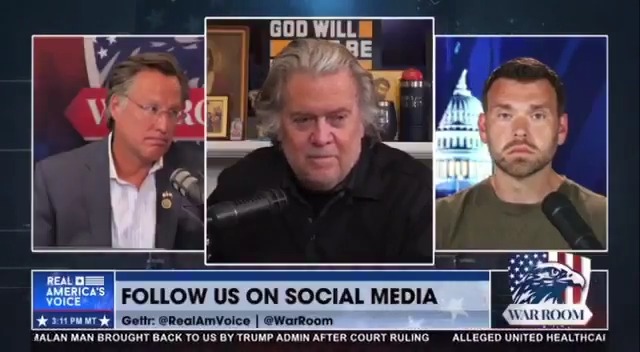 .Bannon’s WarRoom: "@potus TONIGHT should sign an EO calling for the Defense Production Act...and seize SpaceX tonight before midnight." Calls for Elon Musk to be deported. Jack Posobiec Dave Brat