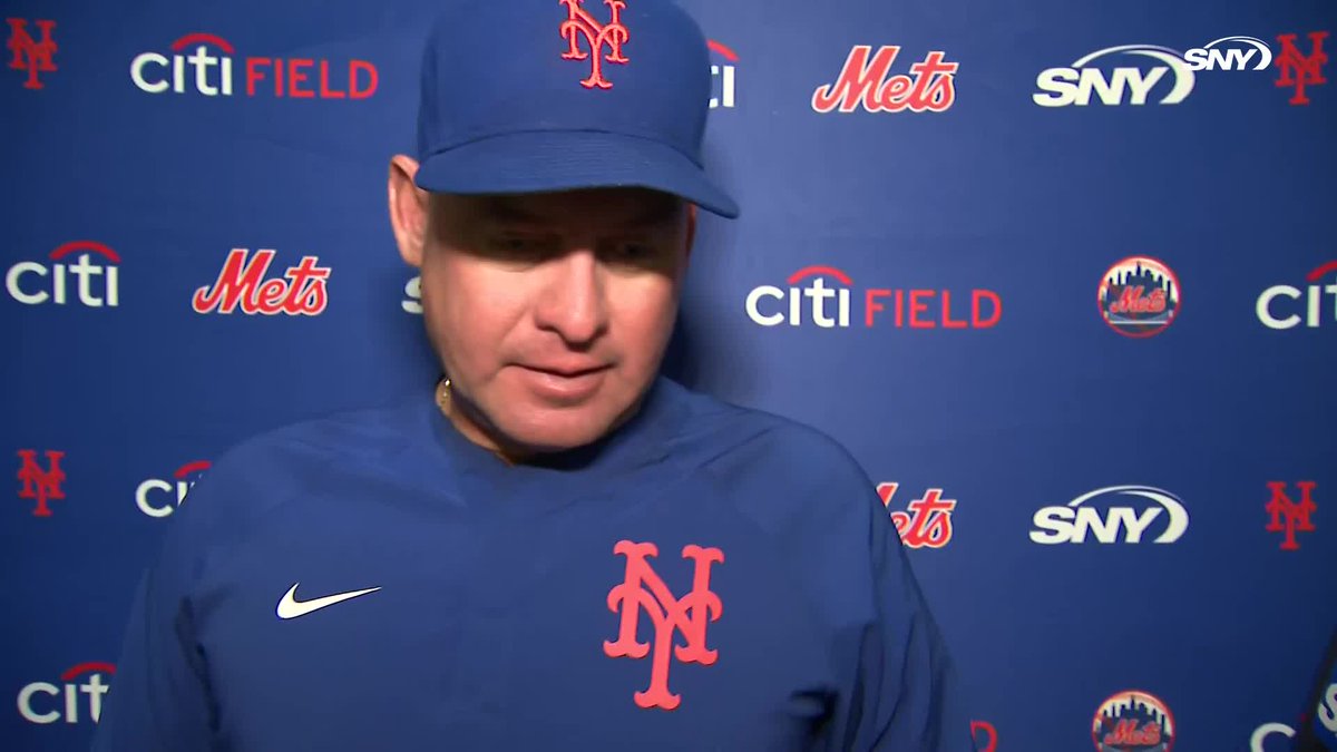 "Just didn't make a routine play there" Carlos Mendoza talks about what went wrong on Brett Baty's throw home in the 8th inning, which allowed Will Smith to score as the tying run: