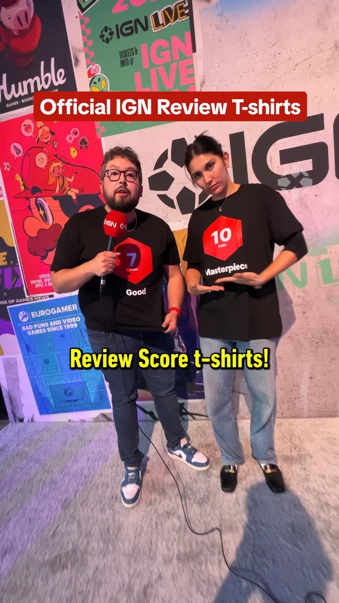 You can get your own IGN Review Score T-Shirts this weekend at #IGNLive! Use code JEFFREY or ROLLTHETHING at for a complimentary ticket!