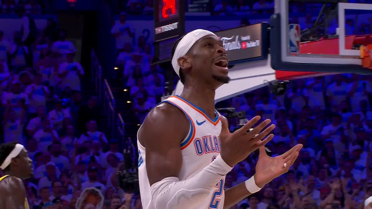 Shai feeling it in Game 1 of the Finals 🔥
