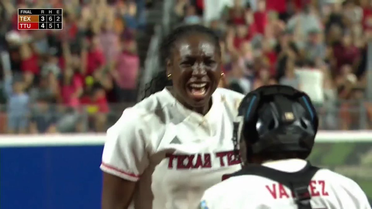 TEXAS TECH TAKES GAME 2️⃣ #WCWS x 🎥 ESPN / Texas Tech Softball