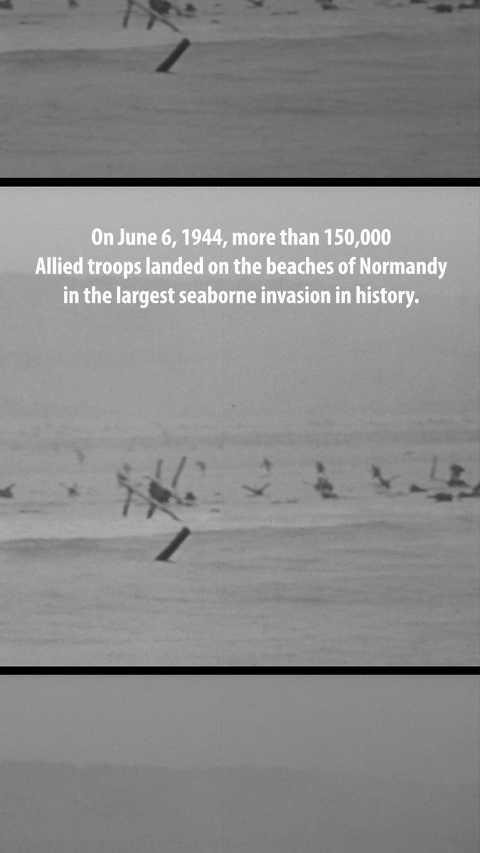 On June 6, 1944, more than 150,000 Allied troops landed on the beaches of Normandy in the largest seaborne invasion in history. Waves of men battled their way inland at Utah, Omaha, Gold, Juno, and Sword beaches. More than 2,000 Americans lost their lives in the D-Day landings alone, with thousands more perishing in ensuing operations. Today and every day, we honor those who made the ultimate sacrifice. #DDay #Normandy #WW2 #WW2History #WW2Heroes