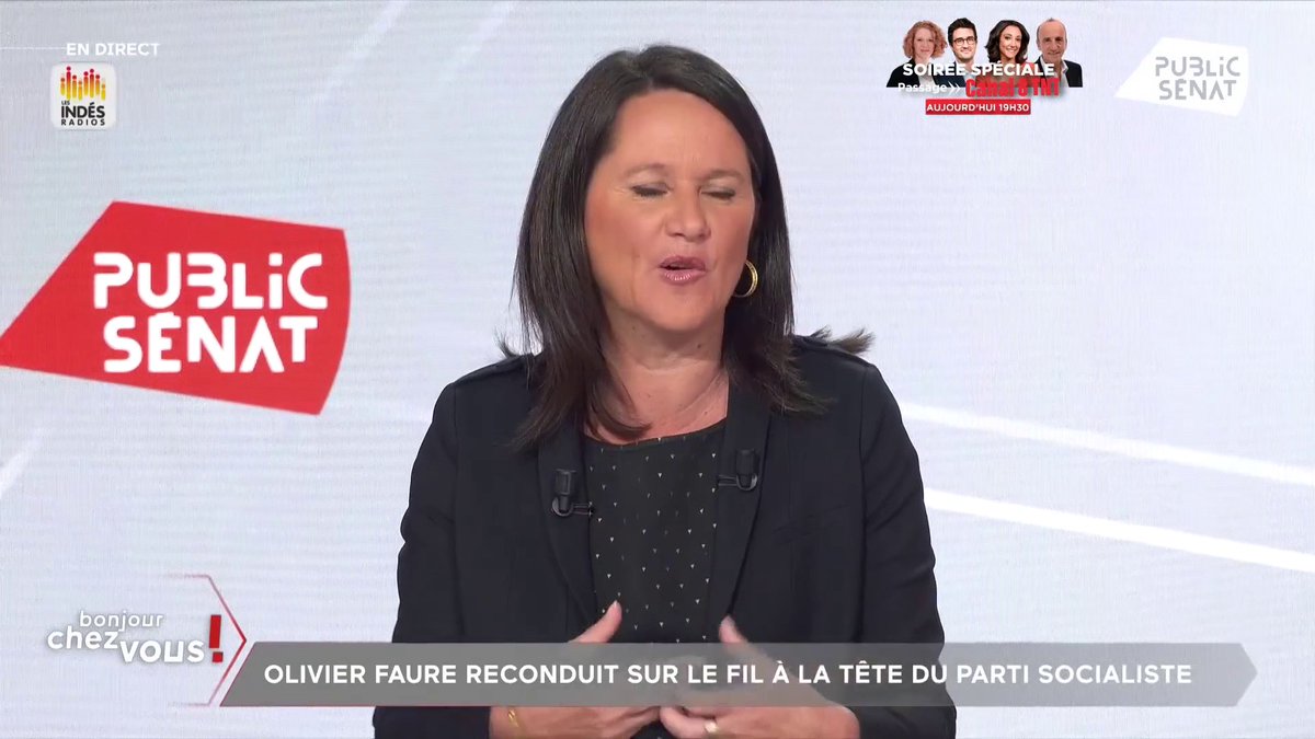 « Nous avons besoin d’une nouvelle étape pour le PS. Désormais, la ligne stratégique est tranchée, c’est l’union de la gauche et des écologistes », déclare Johanna Rolland, qui évoque une plateforme allant « de Raphaël Glucksmann à François Ruffin » #BonjourChezVous