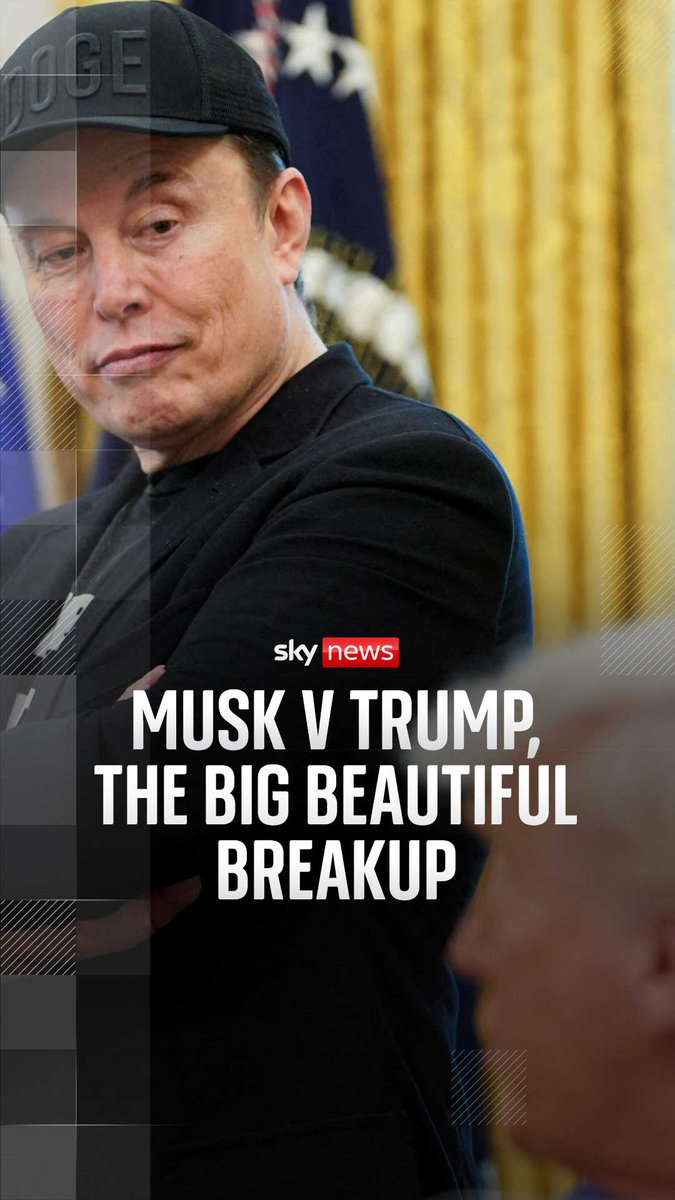 🔴 President Donald Trump and the world’s richest man, Elon Musk, have had a full-blown 'buddy' breakup on their respective social media platforms, Truth Social and X. Mark Stone & Martha Kelner take stock of the escalating spat in #Trump100 ⬇️ 🔗