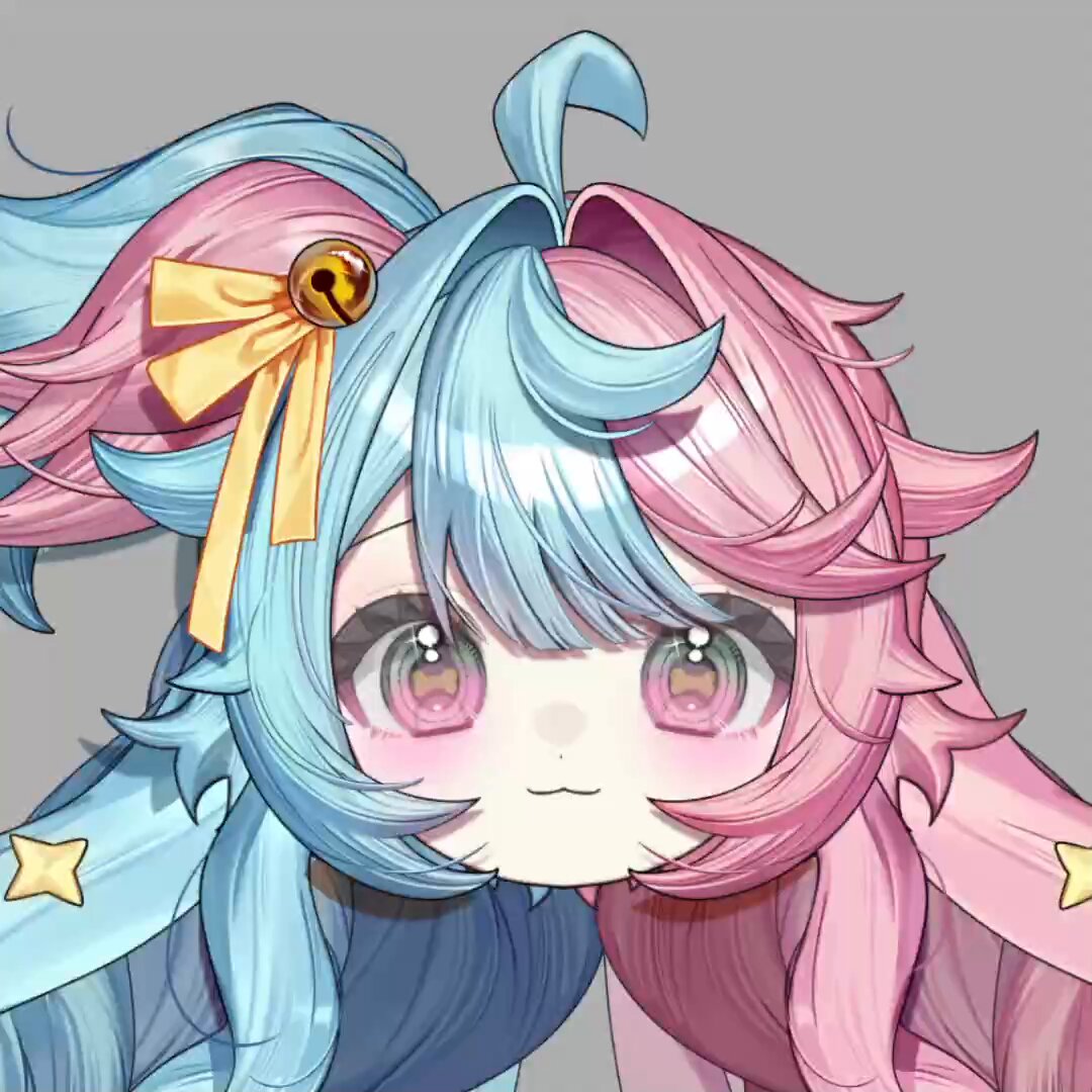 X Y angle Art @ 0_o_s_K 🩷 Vtuber @ Uyuni55 🩵 #Live2D #Live2DWIP