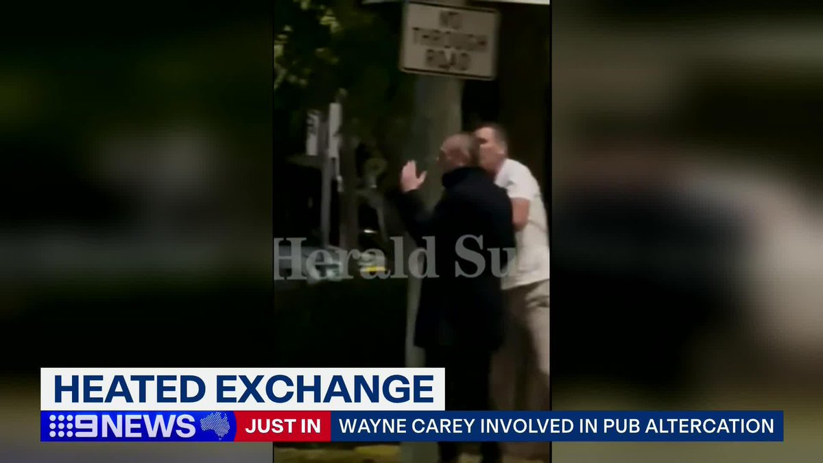 #BREAKING: Wayne Carey has been filmed in a heated exchange with another man at a popular pub in Albert Park. #9News